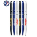 Certified USA Made, "Stately-Slim" Twist-Action Ballpoint Pen with Nickel Trim